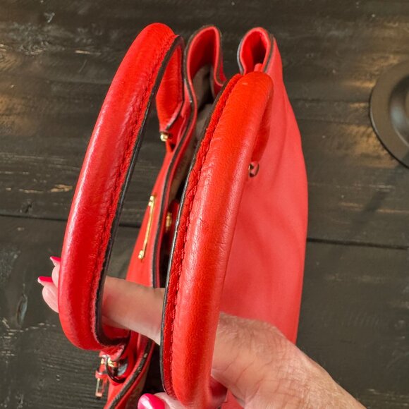 Michael Kors Red Leather Tote Bag - Picture 4 of 8